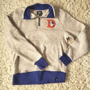 Denver Broncos women's quarter zip sweatshirt